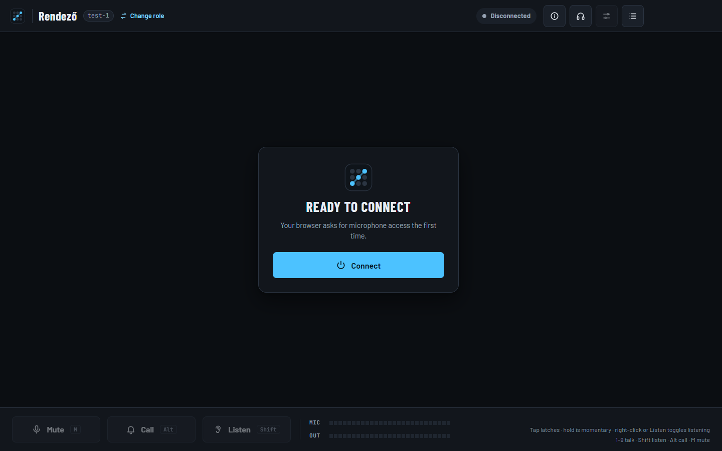 Csatlakozás előtt: a Connect gomb